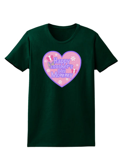 Happy First Mother's Day Mommy - Pink Womens Dark T-Shirt by TooLoud-Womens T-Shirt-TooLoud-Forest-Green-Small-Davson Sales