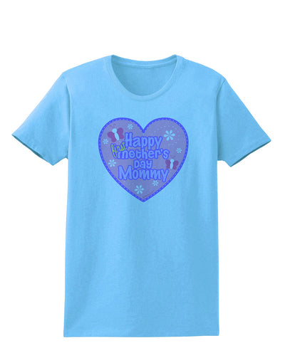 Happy First Mother's Day Mommy - Pink Womens T-Shirt by TooLoud-Womens T-Shirt-TooLoud-Aquatic-Blue-X-Small-Davson Sales