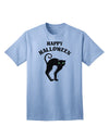 Happy Halloween: Adorable Black Cat Graphic Adult T-Shirt for Halloween Celebrations-Mens T-shirts-TooLoud-Light-Blue-Small-Davson Sales