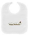 Happy Halloween Crescent Moon and Stars Baby Bib