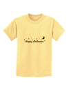 Happy Halloween Crescent Moon and Stars Childrens T-Shirt-Childrens T-Shirt-TooLoud-Daffodil-Yellow-X-Small-Davson Sales