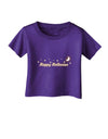 Happy Halloween Crescent Moon and Stars Infant T-Shirt Dark-Infant T-Shirt-TooLoud-Purple-06-Months-Davson Sales