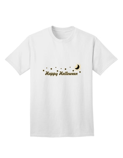 Happy Halloween Crescent Moon and Stars - Premium Adult T-Shirt for Festive Celebrations-Mens T-shirts-TooLoud-White-Small-Davson Sales