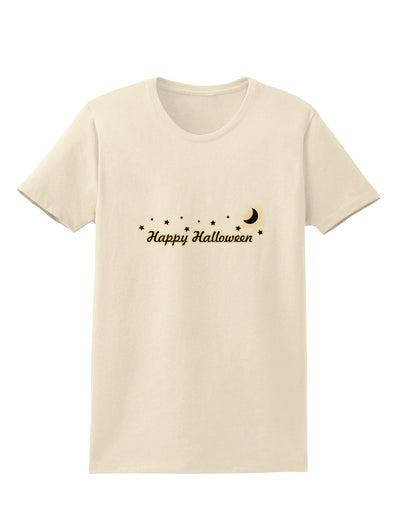 Happy Halloween Crescent Moon and Stars Womens T-Shirt-Womens T-Shirt-TooLoud-Natural-X-Small-Davson Sales