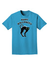 Happy Halloween Cute Black Cat Halloween Adult Dark T-Shirt-Mens T-Shirt-TooLoud-Turquoise-Small-Davson Sales