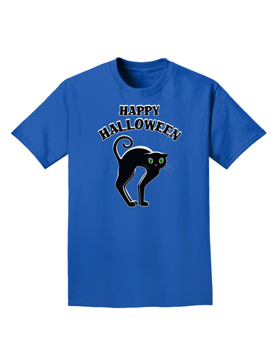 Happy Halloween Cute Black Cat Halloween Adult Dark T-Shirt-Mens T-Shirt-TooLoud-Royal-Blue-Small-Davson Sales