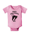 Happy Halloween Cute Black Cat Halloween Baby Romper Bodysuit-Baby Romper-TooLoud-Light-Pink-06-Months-Davson Sales