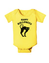 Happy Halloween Cute Black Cat Halloween Baby Romper Bodysuit-Baby Romper-TooLoud-Yellow-06-Months-Davson Sales