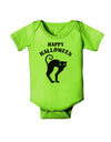 Happy Halloween Cute Black Cat Halloween Baby Romper Bodysuit-Baby Romper-TooLoud-Lime-Green-06-Months-Davson Sales