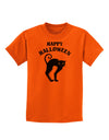 Happy Halloween Cute Black Cat Halloween Childrens T-Shirt-Childrens T-Shirt-TooLoud-Orange-X-Small-Davson Sales