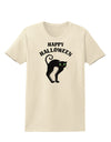 Happy Halloween Cute Black Cat Halloween Womens T-Shirt-Womens T-Shirt-TooLoud-Natural-X-Small-Davson Sales