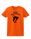 Happy Halloween Cute Black Cat Halloween Womens T-Shirt-Womens T-Shirt-TooLoud-Orange-X-Small-Davson Sales