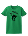 Happy Halloween Cute Black Cat Halloween Womens T-Shirt-Womens T-Shirt-TooLoud-Kelly-Green-X-Small-Davson Sales