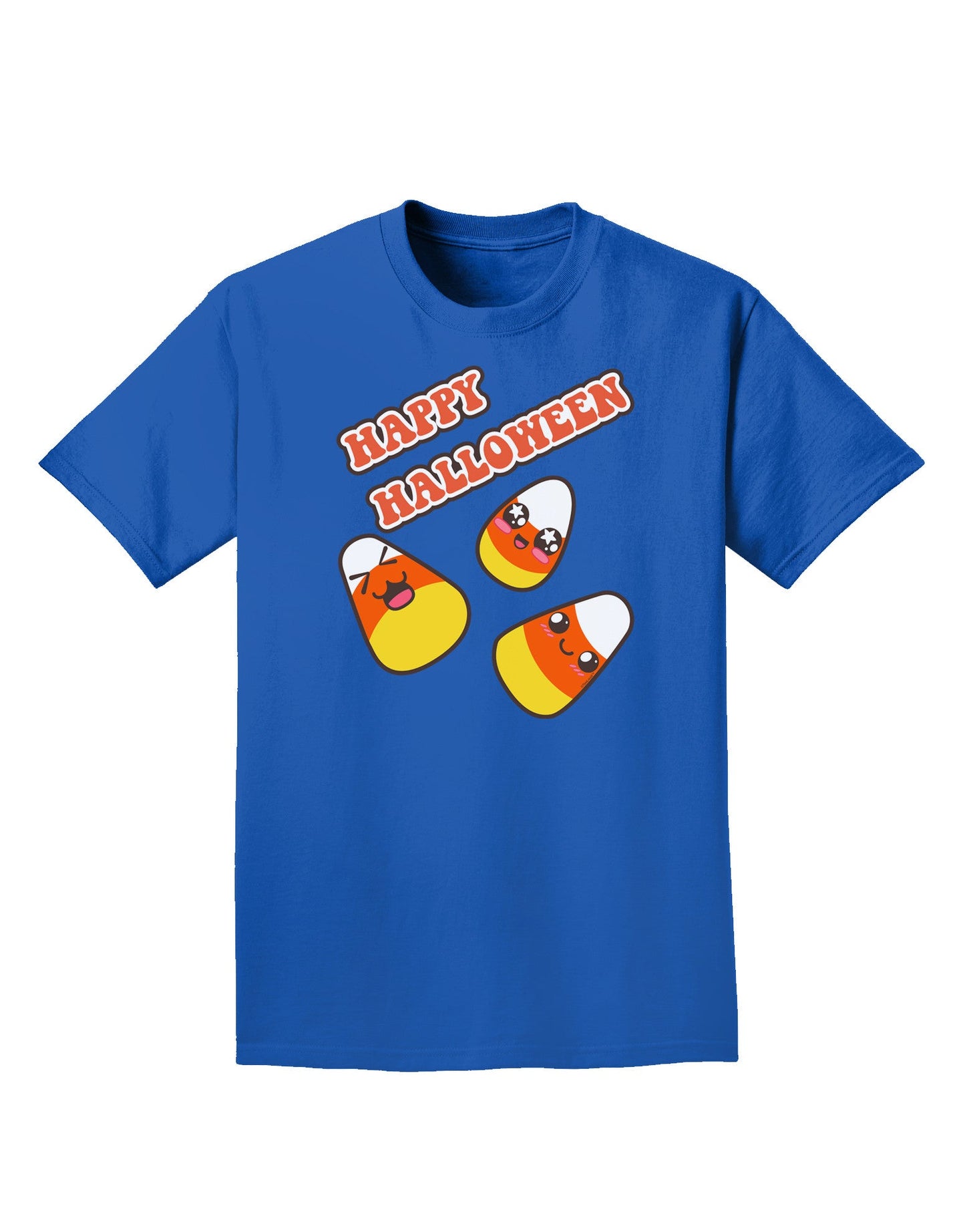 Happy Halloween Cute Candy Corn Adult Dark T-Shirt-Mens T-Shirt-TooLoud-Royal-Blue-Small-Davson Sales