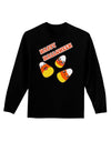 Happy Halloween Cute Candy Corn Adult Long Sleeve Dark T-Shirt-TooLoud-Black-Small-Davson Sales