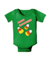 Happy Halloween Cute Candy Corn Baby Romper Bodysuit Dark-Baby Romper-TooLoud-Clover-Green-06-Months-Davson Sales