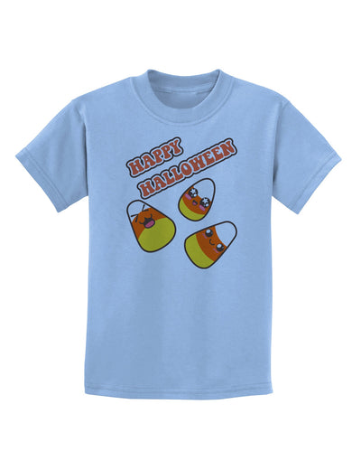 Happy Halloween Cute Candy Corn Childrens T-Shirt-Childrens T-Shirt-TooLoud-Light-Blue-X-Small-Davson Sales