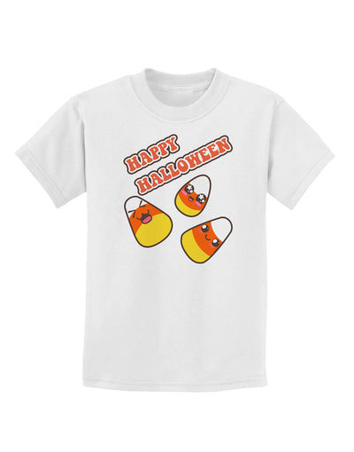 Happy Halloween Cute Candy Corn Childrens T-Shirt-Childrens T-Shirt-TooLoud-White-X-Small-Davson Sales