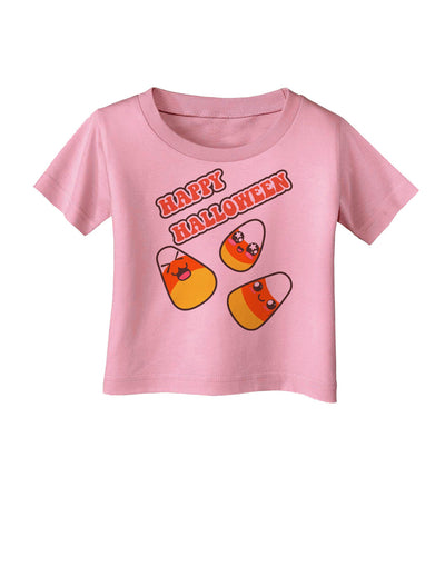 Happy Halloween Cute Candy Corn Infant T-Shirt-Infant T-Shirt-TooLoud-Candy-Pink-06-Months-Davson Sales