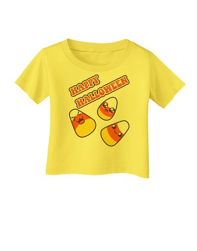Happy Halloween Cute Candy Corn Infant T-Shirt-Infant T-Shirt-TooLoud-Yellow-06-Months-Davson Sales