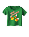 Happy Halloween Cute Candy Corn Infant T-Shirt Dark-Infant T-Shirt-TooLoud-Clover-Green-06-Months-Davson Sales