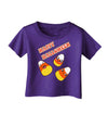 Happy Halloween Cute Candy Corn Infant T-Shirt Dark-Infant T-Shirt-TooLoud-Purple-06-Months-Davson Sales