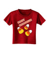 Happy Halloween Cute Candy Corn Toddler T-Shirt Dark-Toddler T-Shirt-TooLoud-Red-2T-Davson Sales