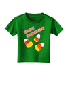 Happy Halloween Cute Candy Corn Toddler T-Shirt Dark-Toddler T-Shirt-TooLoud-Clover-Green-2T-Davson Sales