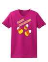 Happy Halloween Cute Candy Corn Womens Dark T-Shirt-TooLoud-Hot-Pink-Small-Davson Sales