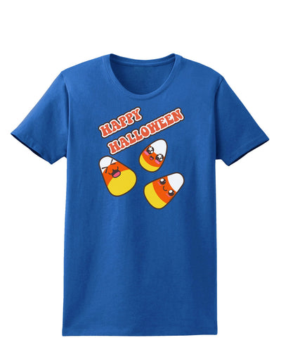 Happy Halloween Cute Candy Corn Womens Dark T-Shirt-TooLoud-Royal-Blue-X-Small-Davson Sales