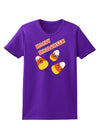 Happy Halloween Cute Candy Corn Womens Dark T-Shirt-TooLoud-Purple-X-Small-Davson Sales