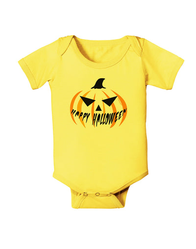 Happy Halloween Jack Baby Romper Bodysuit-Baby Romper-TooLoud-Yellow-06-Months-Davson Sales