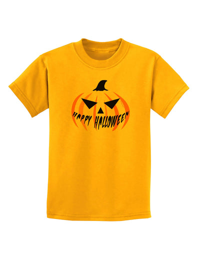 Happy Halloween Jack Childrens T-Shirt-Childrens T-Shirt-TooLoud-Gold-X-Small-Davson Sales