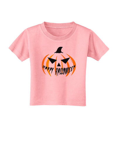 Happy Halloween Jack Toddler T-Shirt-Toddler T-Shirt-TooLoud-Candy-Pink-2T-Davson Sales