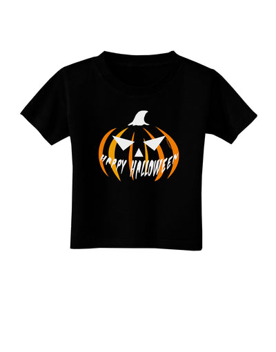 Happy Halloween Jack Toddler T-Shirt Dark-Toddler T-Shirt-TooLoud-Black-2T-Davson Sales