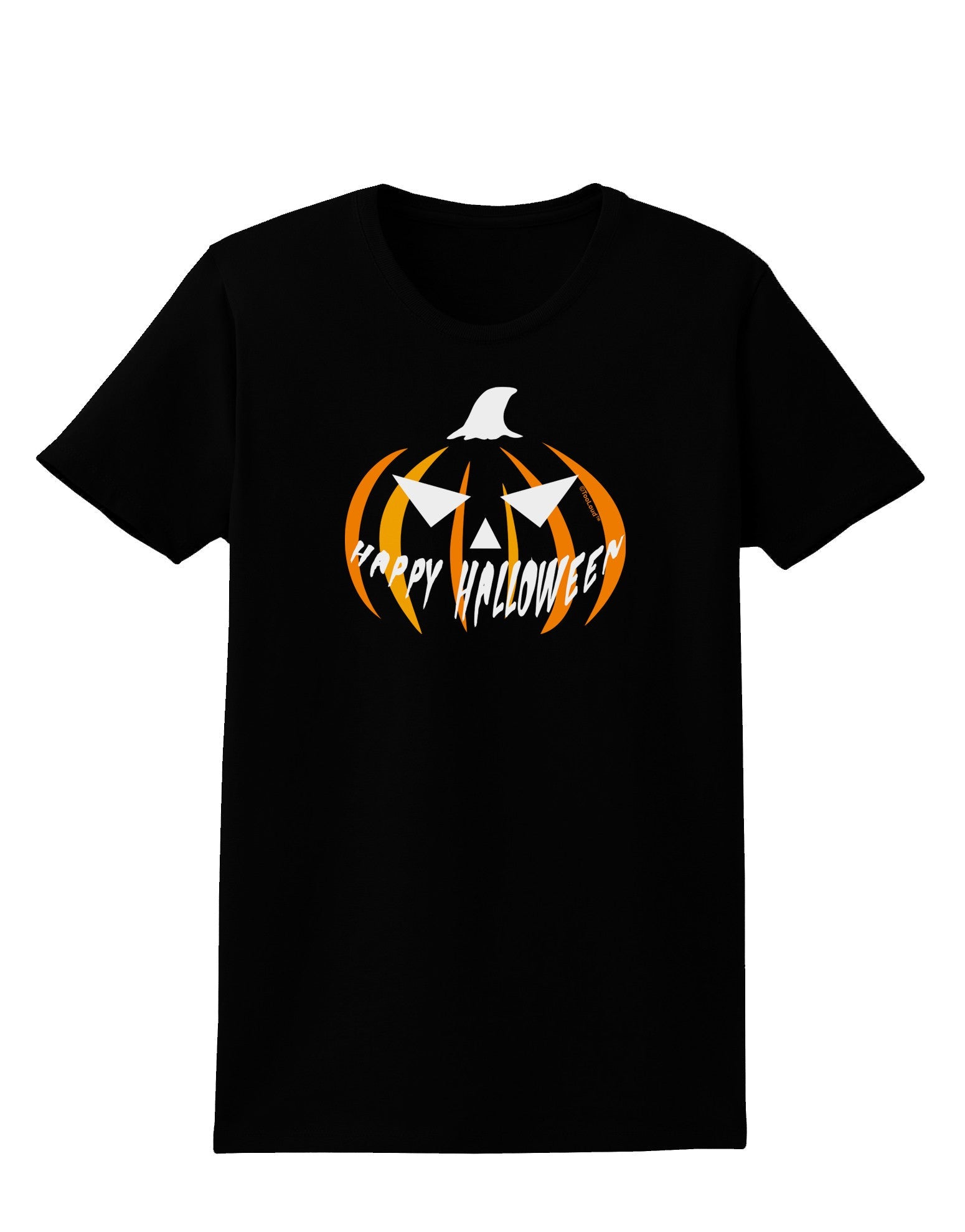 Happy Halloween Jack Womens Dark T-Shirt-TooLoud-Black-X-Small-Davson Sales