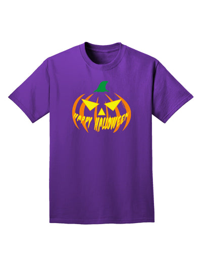 Happy Halloween Jack Yellow Adult Dark T-Shirt-Mens T-Shirt-TooLoud-Purple-Small-Davson Sales