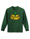 Happy Halloween Jack Yellow Adult Long Sleeve Dark T-Shirt-TooLoud-Dark-Green-Small-Davson Sales