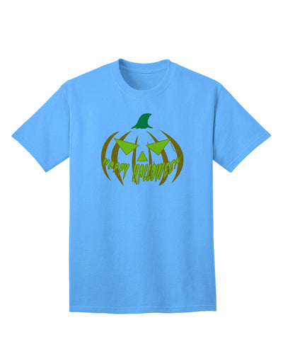 Happy Halloween Jack Yellow Adult T-Shirt-Mens T-Shirt-TooLoud-Aquatic-Blue-Small-Davson Sales