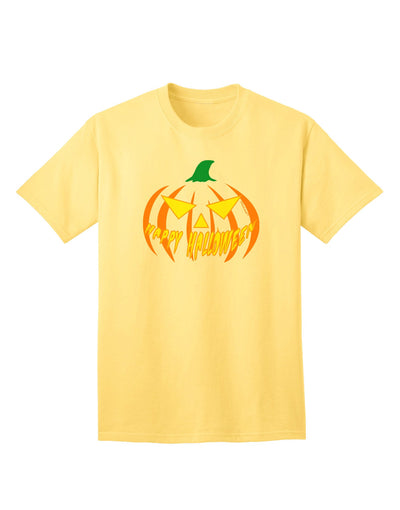 Happy Halloween Jack Yellow Adult T-Shirt-Mens T-Shirt-TooLoud-Yellow-Small-Davson Sales