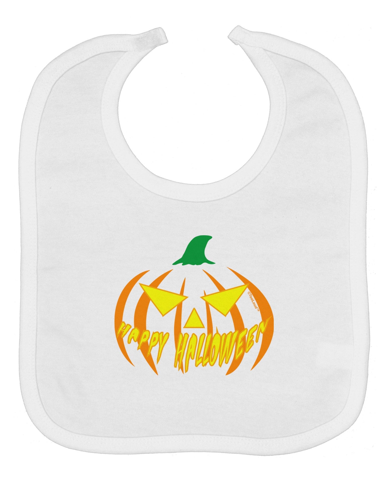 Happy Halloween Jack Yellow Baby Bib