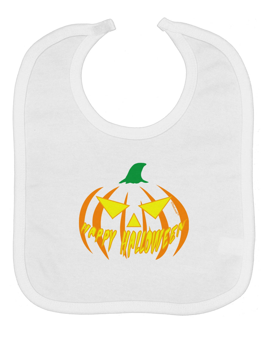 Happy Halloween Jack Yellow Baby Bib