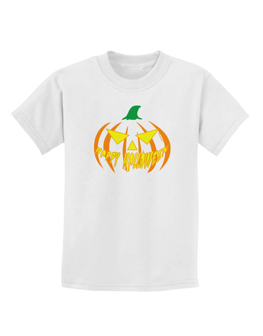 Happy Halloween Jack Yellow Childrens T-Shirt-Childrens T-Shirt-TooLoud-White-X-Small-Davson Sales