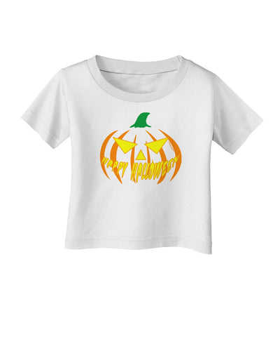 Happy Halloween Jack Yellow Infant T-Shirt-Infant T-Shirt-TooLoud-White-06-Months-Davson Sales