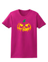 Happy Halloween Jack Yellow Womens Dark T-Shirt-TooLoud-Hot-Pink-Small-Davson Sales