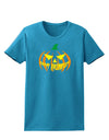 Happy Halloween Jack Yellow Womens Dark T-Shirt-TooLoud-Turquoise-X-Small-Davson Sales