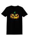 Happy Halloween Jack Yellow Womens Dark T-Shirt-TooLoud-Black-X-Small-Davson Sales