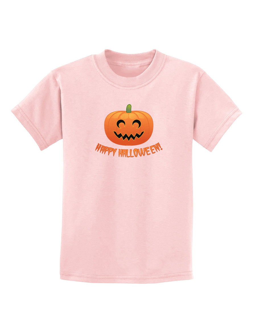 Happy Halloween Jack-o-lantern Childrens T-Shirt-Childrens T-Shirt-TooLoud-White-X-Small-Davson Sales