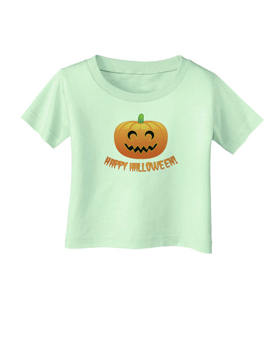 Happy Halloween Jack-o-lantern Infant T-Shirt-Infant T-Shirt-TooLoud-Light-Green-06-Months-Davson Sales