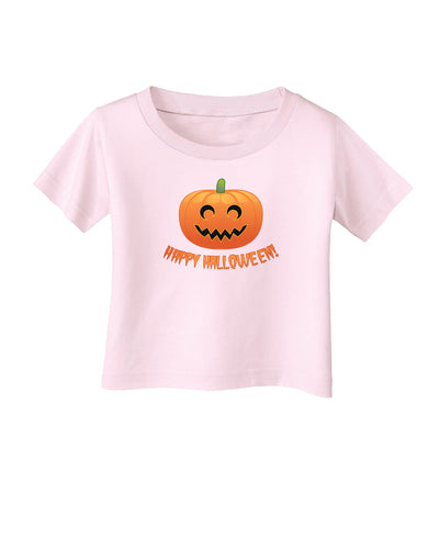 Happy Halloween Jack-o-lantern Infant T-Shirt-Infant T-Shirt-TooLoud-Light-Pink-06-Months-Davson Sales